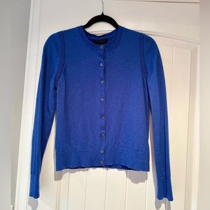 Banana Republic 100% merino wool cardigan sweater in royal blue